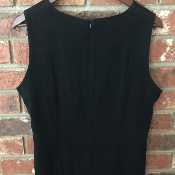 Woolrich Black Suede Sleeveless Shift Dress - Picture 5 of 6